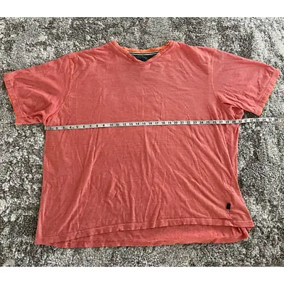 $5.84 • Buy Lee Mens Basic T-Shirt Coral Heathered V Neck 100% Cotton Tee Big 4XB