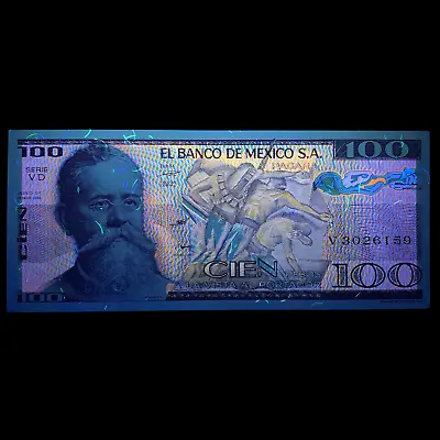 Mexican 100 Pesos Banknote. Mexican Revolution Memorabilia Currency. UV Art • $6.45