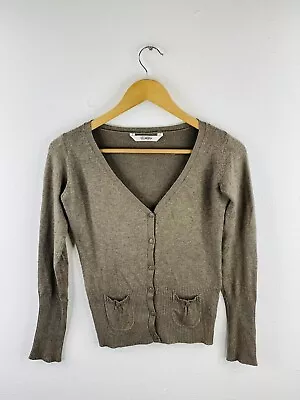 $10.46 • Buy Pull And Bear Women's Vintage Scoop Neck Button Pullover Top Size EUR S Brown