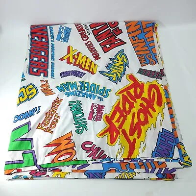 $29.97 • Buy VINTAGE 1994 Marvel Comic Full Bed Sheet Fabric Super Hero Avengers 94 X 82” 