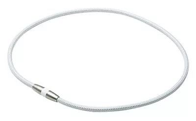 Phiten Necklace RAKUWA Magnetic Titanium Necklace White/Silver 45cm • $46.67