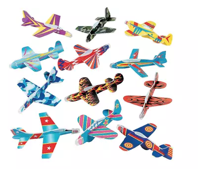 12 X Foam Flying Gliders Plane Aeroplane Kids Children DIY Toys Classroom • $15.95