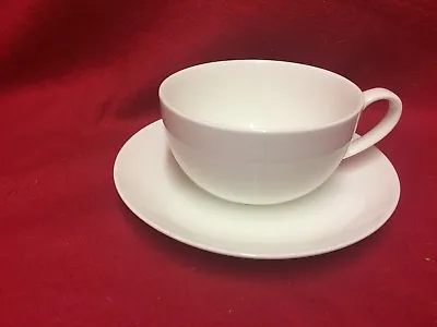 Cappuccino Cup Saucer White Bone China • £13