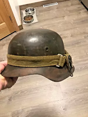German WW2 M42 Military Combat Helmet With Liner Nice Helmet With Cloth Band • $500