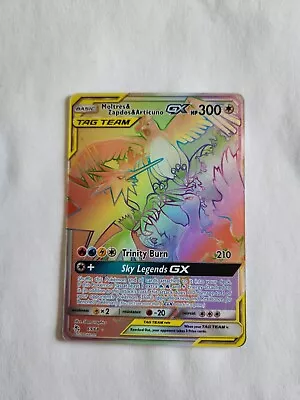 Pokémon TCG Moltres & Zapdos & Articuno Tag Team GX Hidden Fates 69/68 Holo... • $13.89