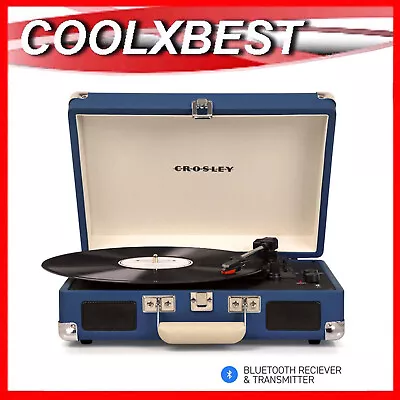 New Crosley Cruiser Plus+ Suitcase Turntable Bluetooth In & Out + Bonus • $114.98