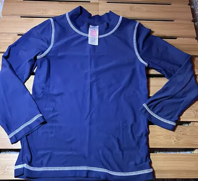 Mini Boden Long Sleeve Swim Rash Guard Shirt Blue Size 4-5 • $12.95