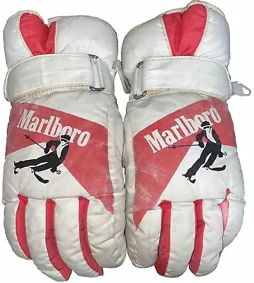 Vintage Marlboro Kombi Ski Winter Gloves Water Guard Men’s Medium Hook & Loop • $85.46