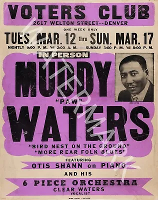 Muddy Waters - Voters Club - 1968 Vintage Music Poster • $19.54