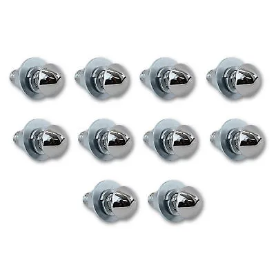 (10) 47-87 Chevy C10 Truck Premium Chrome Plated Bumper Bolts  High Dome  • $53.95