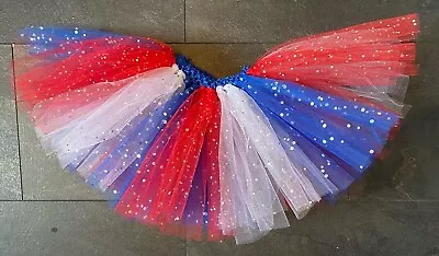 Womens Sequin Kings Coronation Skirt Adult Sparkly Union Jack Tutu. ALL SIZES • £29.99