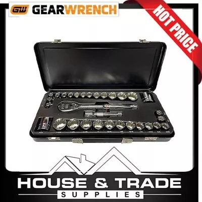 Gearwrench 31 Piece 1/2inch Drive Metric & Sae Socket Set 87021 • $109