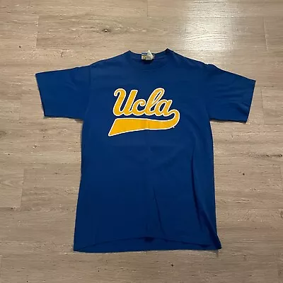 Vintage UCLA Bruins Gold Standard T Shirt Size M Made In USA Blue Medium College • $15.02