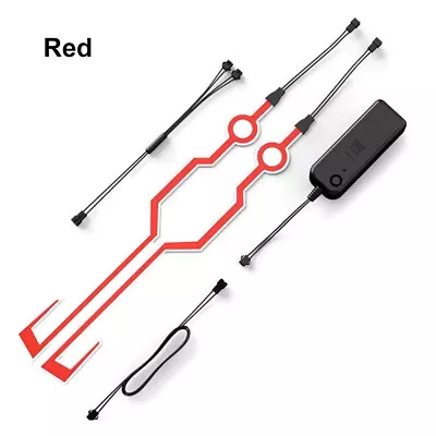 LED Light Strip Motorcycle Helmet Night Riding Signal Flashing Warning Light Bar • $9.74