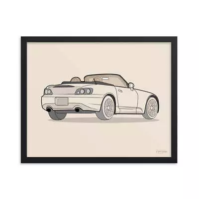 2007 Honda S2000 Rear View Framed Enhanced Matte Poster • $52