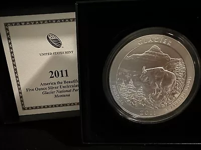 2011-P GLACIER 5oz Silver ATB America The Beautiful With COA • $147.55