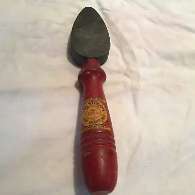Vintage Crystolon No.273A Knife Sharpener Finishing Stone Red Handle • $14