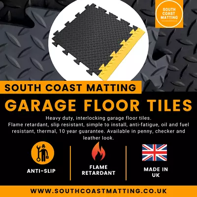 Interlocking Garage Flooring Tiles Heavy Duty Workshop Showroom Pvc PENNY • £4.75