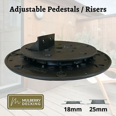 £35.99 • Buy Adjustable Decking Pedestal For Composite Timber Joists (18-25mm - 10 In Pack)