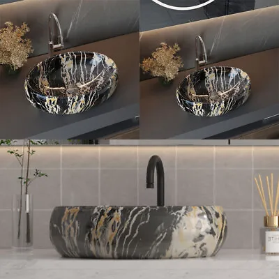 Marble Style 480mm Counter Top Basin Bowl Cloakroom Bathroom Vanity Wash Sink UK • £49.95