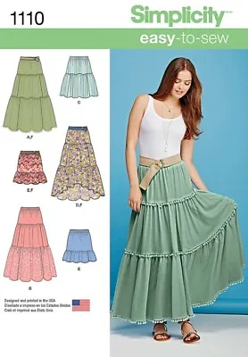 Simplicity Ladies Easy Sewing Pattern 1110 Tiered Skirts In 6 Styles (Simplic... • £14.99