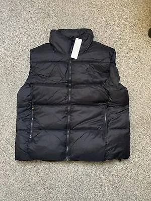 Iets Frans Black Puffer Sleeveless Gilet Jacket Size Large Brand New • £25