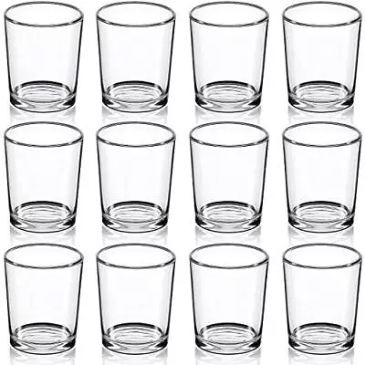 Votive Candle Holders Set Of 12 - Glass Votives Holder - Clear Floating Teali... • $24.64