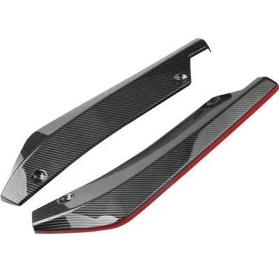 2Pc Splitter Diffuser Canard Spoiler Winglets Black For Car Body Rear Bumper Lip • $19.70