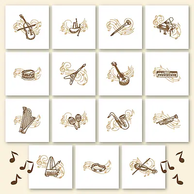 Instruments Of Music Machine Embroidery Designs 15 Pack [Download Version] • $7.99