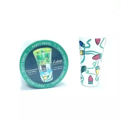 LOLITA Christmas Tree Water Hand Painted Shot Glass - Retired HTF • £14.47