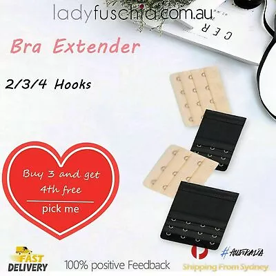 Clip On Bra Extender Extension 2 3 4Hooks Ladies Plus Size Maternity Strap • $2.50