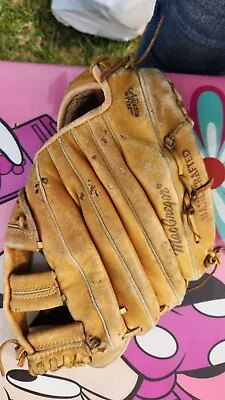 MACGREGOR MAG55 Softball Baseball Glove Left Hand Throw All Leather Used • $25