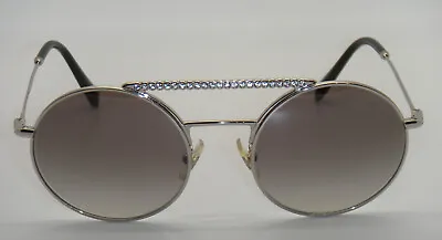 Miu Miu SMU 52V 1BC-5O0 Women Sunglasses Silver Frame  Grey Gradient Round Lens • $79.99