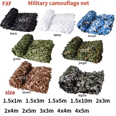 Military Camouflage Net Garden Uniform Camouflage Net Car Tent White Green Nets • $60.21