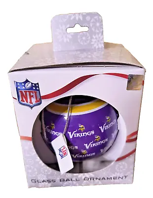 NFL Minnesota Vikings Blown Glass Purple Christmas Tree Ornament  • $5.59