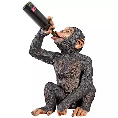 1925 Lithograph Replica Wine Bottle Holder Drinking Monkey Wildlife Bar Statue • $379.25