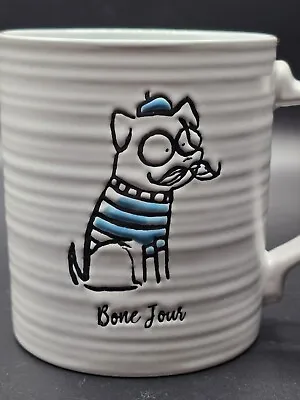  Bone Jour  French Dog With Moustache Coffee Tea Mug Prima Design • $9.99