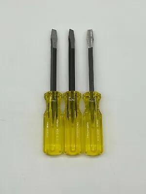 Vintage Irwin 400-S-4 Pack Of 3 Slotted Screwdrivers NEVER USED • $24.99