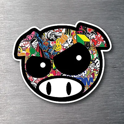 JDM Sticker Bomb Angry Pig Sticker  Quality 7 Year Vinyl Car  Drift Shift  • $6.99