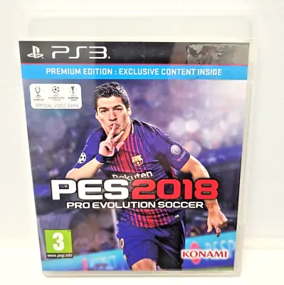 PES 2018 Pro Evolution Soccer 18 PS3 Playstation 3 EXCELLENT Region-Free • $94.27