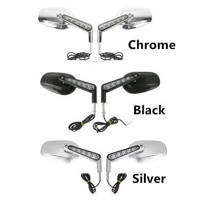 Left Right Rearview Mirrors W/ LED Turn Signals Fit For Harley V-Rod VRSCF 09-17 • $36.50
