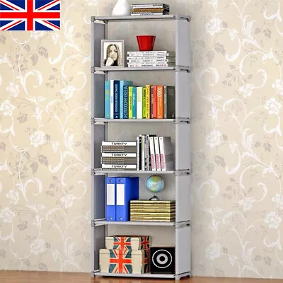 6 Tier 5 Cubes Modern Book Shelves Storage Shelf Bookcase Display Unit Organizer • £9.85