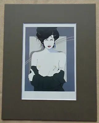 Patrick Nagel Art Print Lady Black Hair Playboy Sexy Pinching Tit Nipple Earring • $36.99