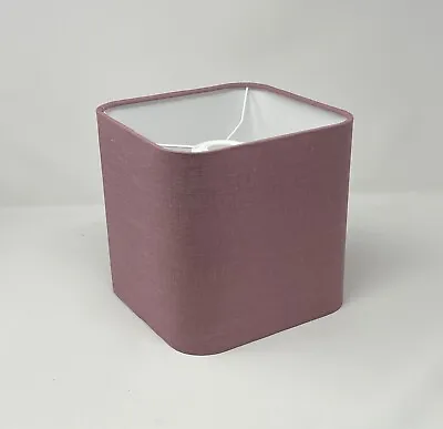 £37.50 • Buy Lampshade Mauve Textured 100% Linen Rounded Square Light Shade