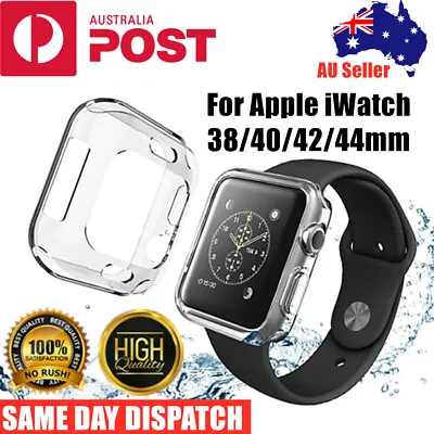 $4.98 • Buy For Apple Watch IWatch Series SE 6 5 4 3 2 Clear Case Full Cover 38/40/42/44mm