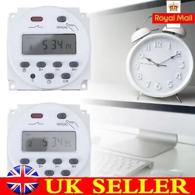CN101A Digital LCD Timer Weekly Programmable Timer AC / DC 12V Time Relay Switch • £8.29