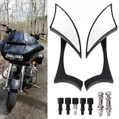 Motorcycle Rear View Mirrors For Harley Touring Street Road Glide Sportster Dyna • $26.99