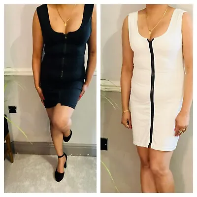 £14.91 • Buy Hot Micro Mini Dress Women's Short Exotic Clubwear Zip Bandage Cocktail 6-24