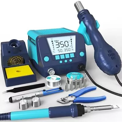  881 2-In-1 SMD Hot Air Rework And Soldering Station With LCD Display°F  • $113.40