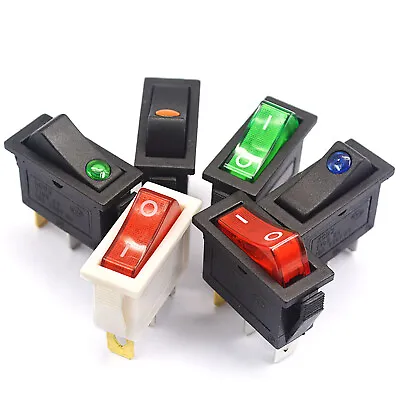 KCD3 2/3 Position Rectangular Rocker Switch 2/3 Pin ON/OFF Red Green Blue Yellow • $2.60